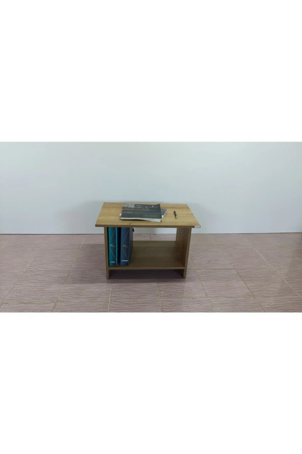 Kobiç Raflı Ofis Sehpası 60X45X45 Cm (Meşe) - 2