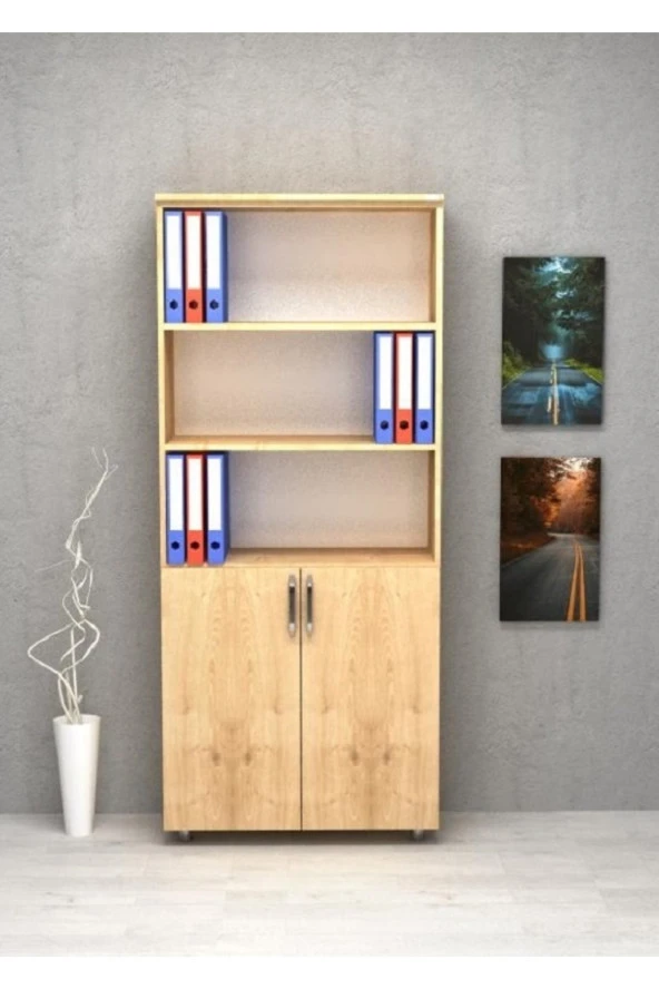Kobiç Dosya Dolabı Yarım Kapak 70X35X185 Cm (Meşe) - 3