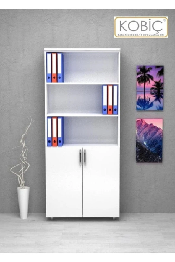 Kobiç Dosya Dolabı Yarım Kapak 70X35X185 Cm (Beyaz) - 4