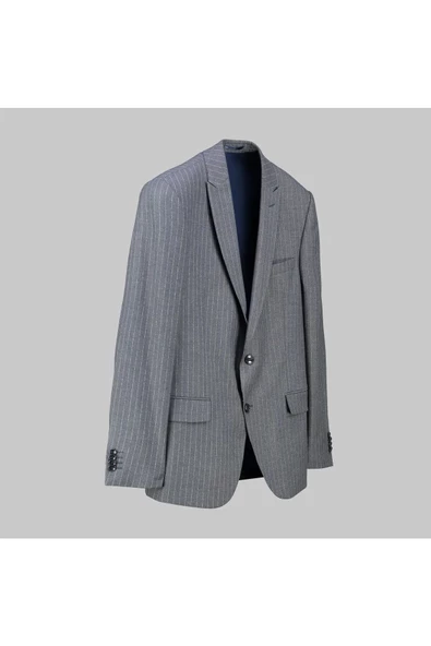 Interview Slim Fit İnce Çizgili Takım Elbise - 7