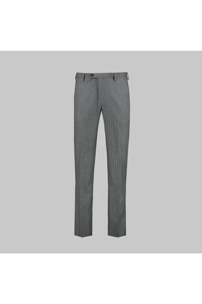 Interview Slim Fit İnce Çizgili Takım Elbise - 4