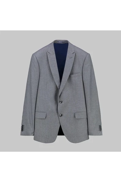 Interview Slim Fit İnce Çizgili Takım Elbise - 6