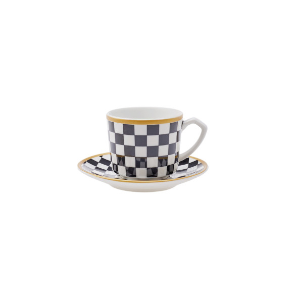 Karaca Chekers 6 Kişilik Kahve Fincanı Takımı 80 ml - 4