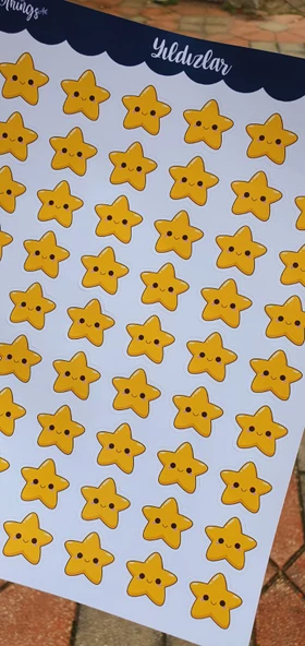 Sevimli Yıldızlar Seti Öğretmen Ödül Etiketi - Okul Başarı Çıkartması - *parlak kağıt* - Resim 6