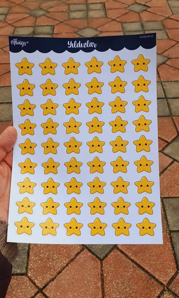 Sevimli Yıldızlar Seti Öğretmen Ödül Etiketi - Okul Başarı Çıkartması - *parlak kağıt* - Resim 9
