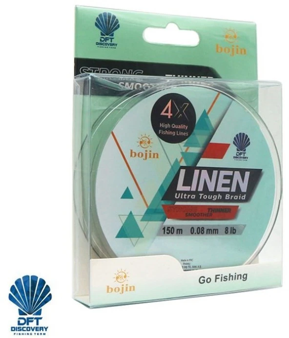 Dft Bojin 4x Linen İp Misina 0.08 Mm 150 M Yeşil