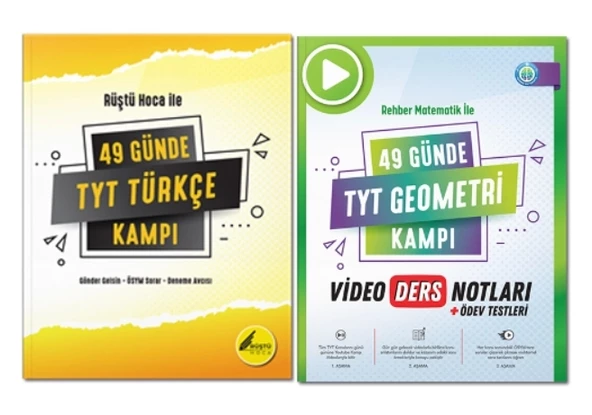 TONGUÇ YAYINLARI Rüştü Hoca ile 49 Günde TYT Türkçe Kampı ve Rehber Matematikle 49 GÜNDE TYT GEOMETRİ VİDEO DERS NOTLAR