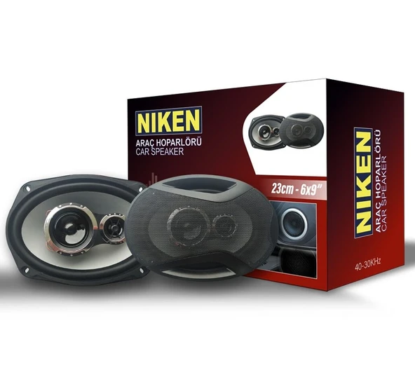 NİKEN Araç hoparlörü kolon oval 23 cm 6,9inc 2adet niken - 2