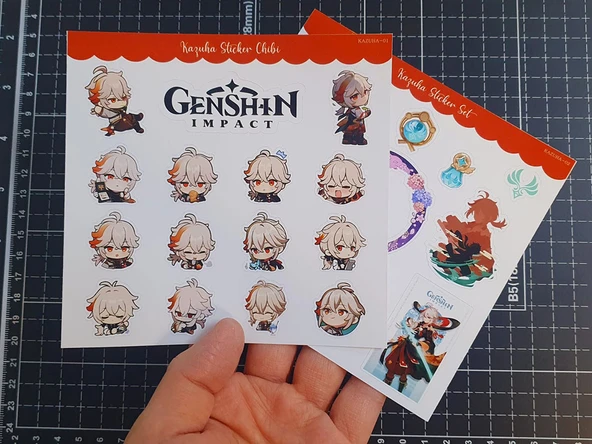 Genshin - Kazuha 2 Adet Sticker Set Parlak Kağıt - 8