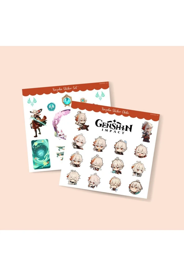 Genshin - Kazuha 2 Adet Sticker Set Parlak Kağıt - 2