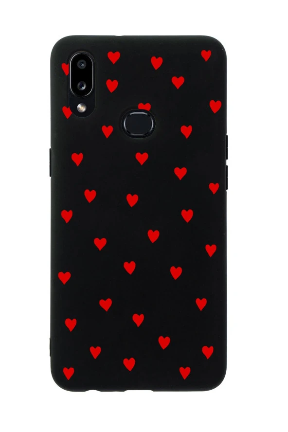 Samsung A10s Uyumlu Sevimli Kalpler Desenli Premium Silikonlu Telefon Kılıfı