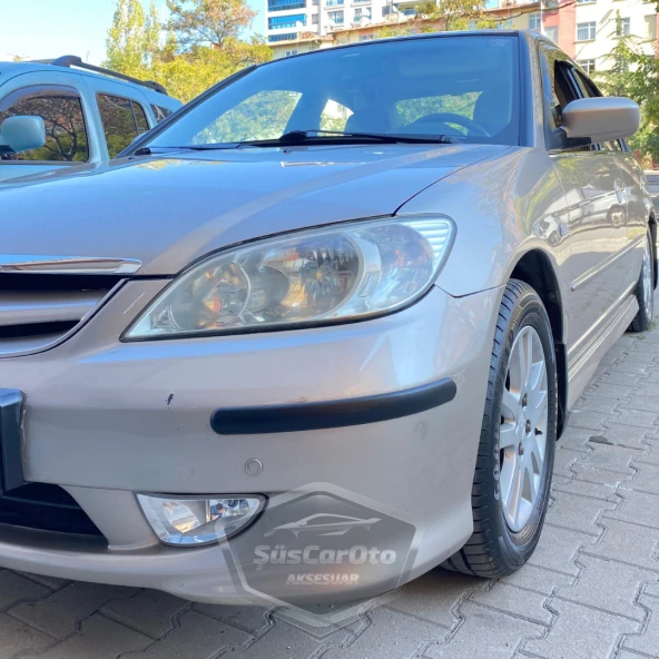 Honda Civic Vtec 2 Uyumlu Esnek Tampon Koruma Bandı Ön Arka Tampon Koruyucu Şerit Yumuşak Bant 4 lü Paket Siyah - 2