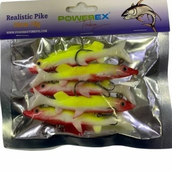 6575 Realistic Pike Limon Turna Model Kendinden Zokalı 10cm. 18gr. 5li Paket - 2