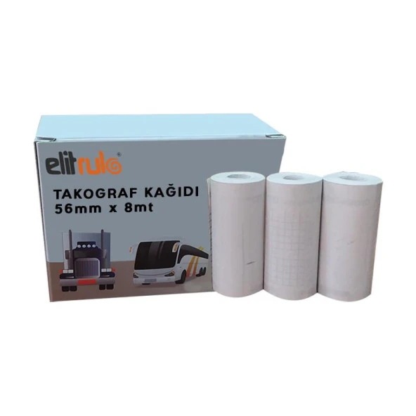 Elitrulo Takograf Kağıdı 56mm x 8mt - 3 Adet - 2