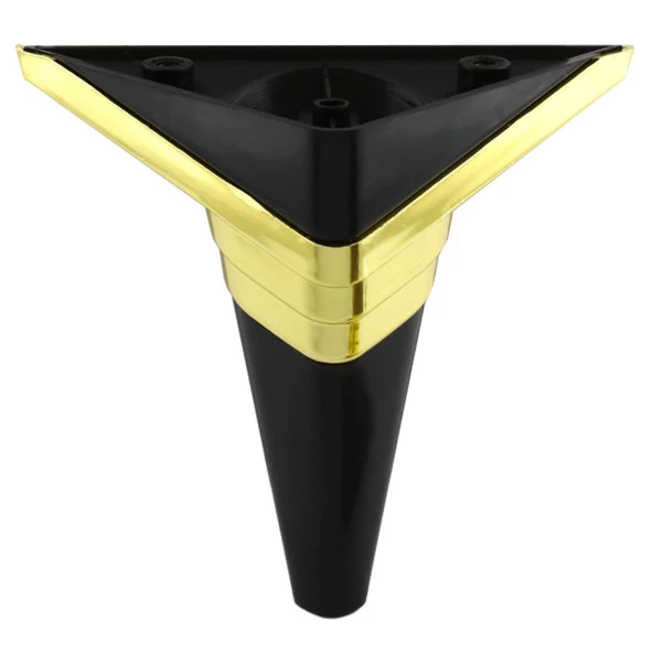 Mobilya Kanepe Sehpa TV Ünitesi Koltuk Ayağı Baza Ayakları Siyah Altın 14 cm - Resim 6