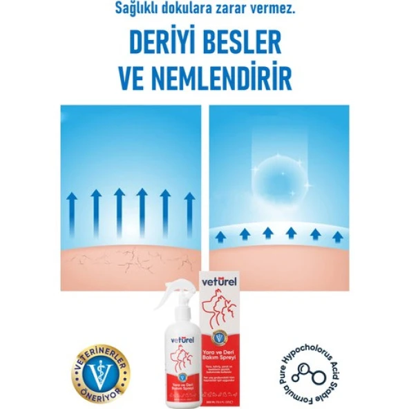 Vetürel Kedi Köpek Yara ve Deri Bakım Spreyi Refil 1000 ml - 5