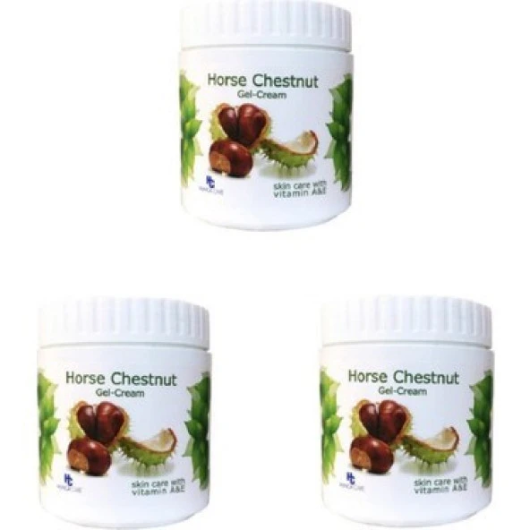 Hunca Care At Kestanesi Kremi 500 ml Horse Chestnut Gel-Cream x 3 Adet