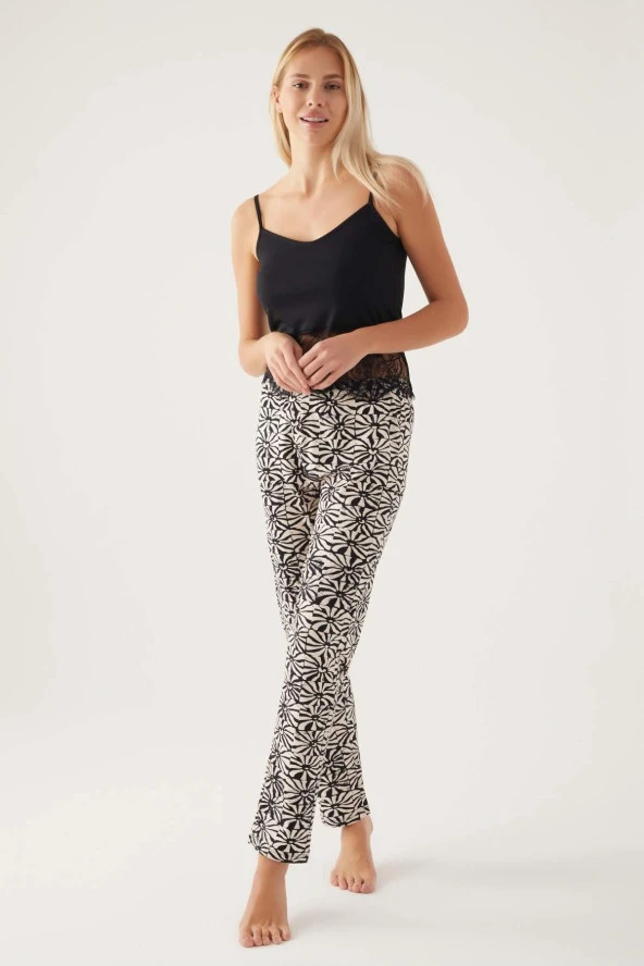 Pierre Cardin Kadın Vanilya Kısa Kol 3'lü Pijama Takımı 8790 - Resim 3