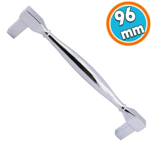 Mobilya Kulp Mutfak Dolabı Çekmece Dolap Kulpları Kapak Kulpu Kulbu Krom Renk 96 mm Metal