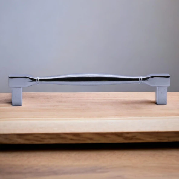 Mobilya Kulp Mutfak Dolabı Çekmece Dolap Kulpları Kapak Kulpu Kulbu Krom Renk 96 mm Metal - Resim 4