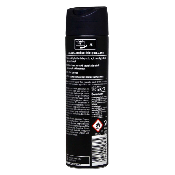 Nivea Deodorant 150 ml Erkek İnvisible Black&White - 2