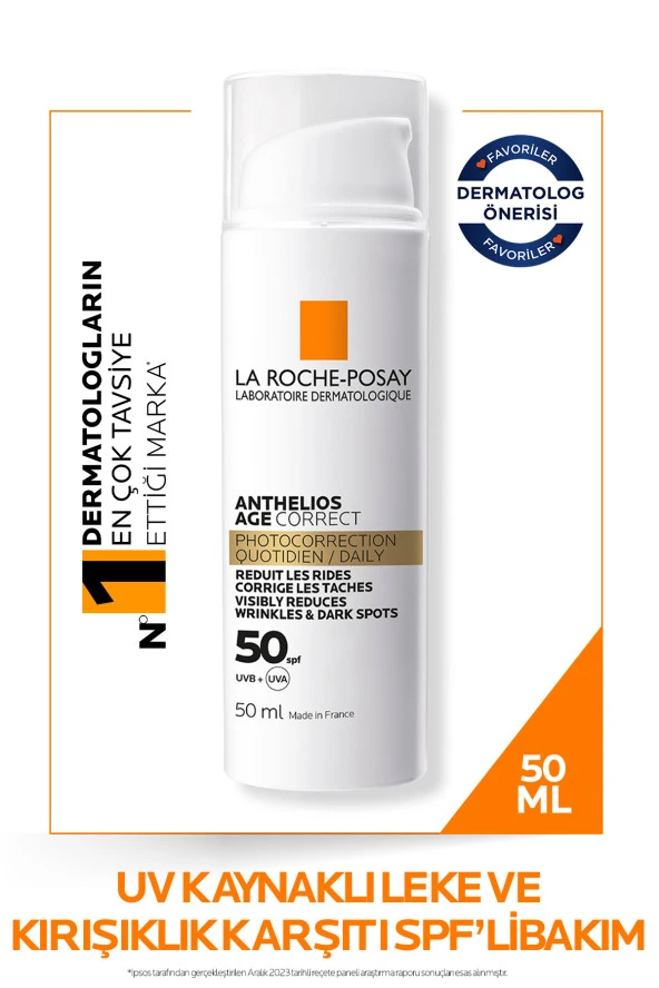 Anthelios Age Correct SPF50+ Yaşlanma Karşıtı Yüz Güneş Kremi 50 ml