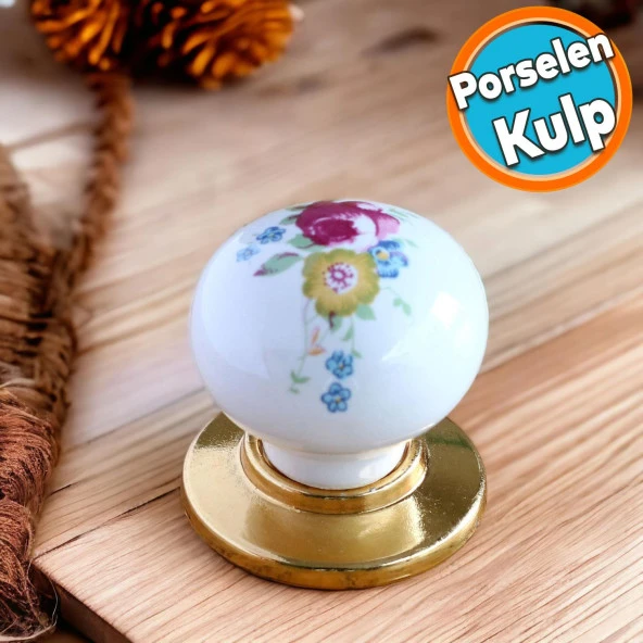 Porselen Gold Düğme Kulplar Mobilya Mutfak Dolabı Çekmece Dolap Kapak Kulpu Kulbu Altın