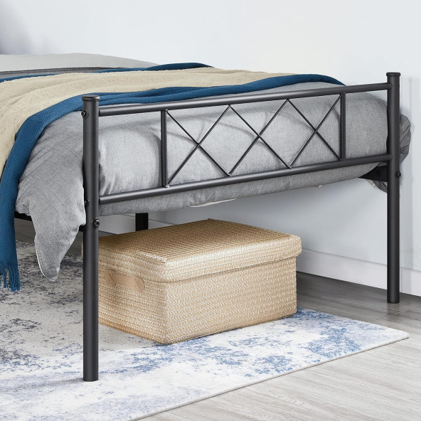 HFT HOME Metal Karyola, Çınar Metal Karyola , Ölçü ve Renk Seçenekli 21 90x200 SİYAH - 5