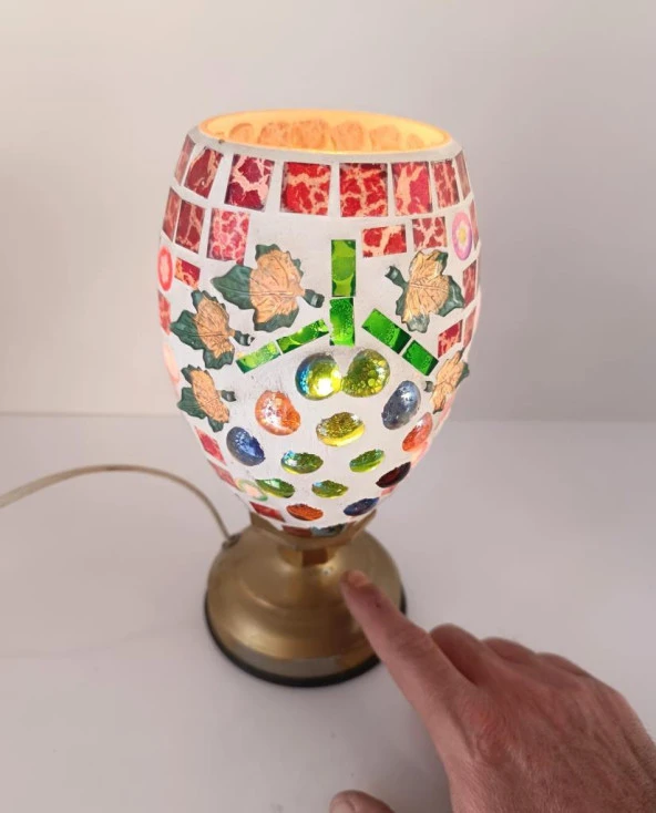 Masa Gece Lambası Dokunmatik Renkli Cam Masa Lamba Işığı Ev Dekor - 2