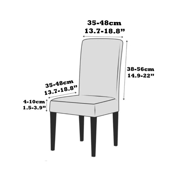 Bumedo Bambu Nano Kumaş Likralı Yıkanabilir 6'lı Sandalye Kılıfı Lastikli Sandalye Örtüsü 6 Adet-gülkurusu - Resim 3