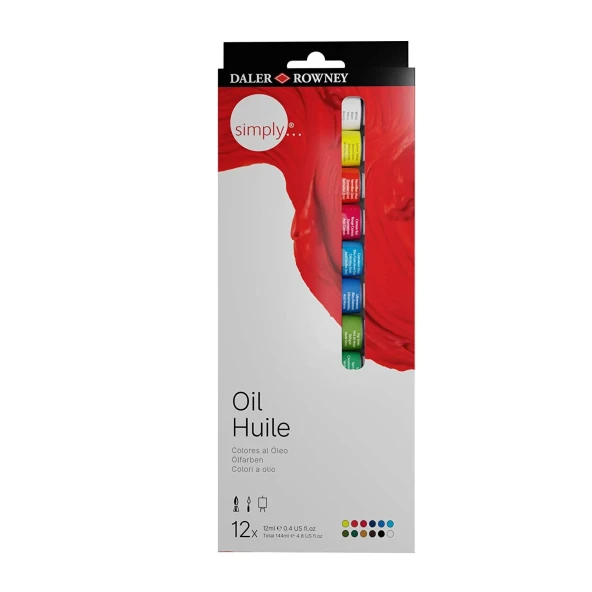 Daler Rowney Simply Yağlı Boya Seti 12x12ml