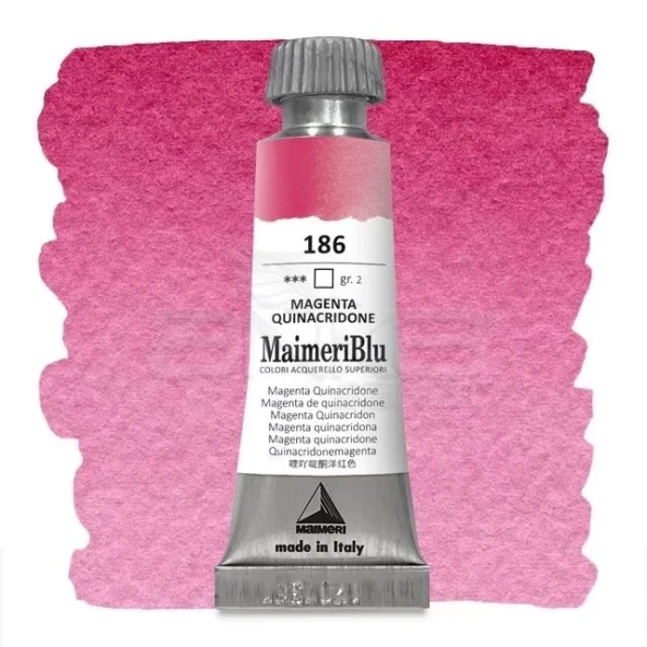 Maimeri Blu Tüp Sulu Boya 12 ml S2 No:186 Magenta Quinacridone