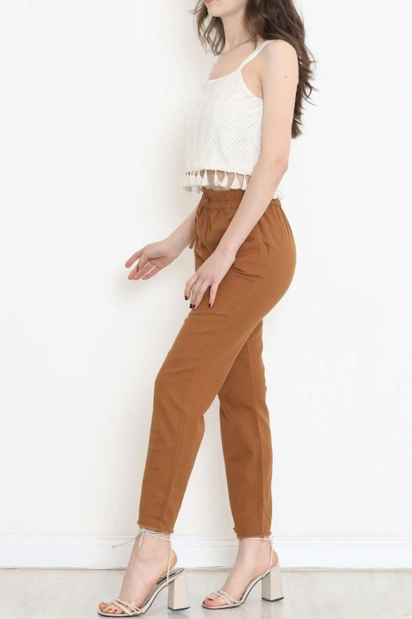 Paça Püsküllü Pantolon Tarçın - 4