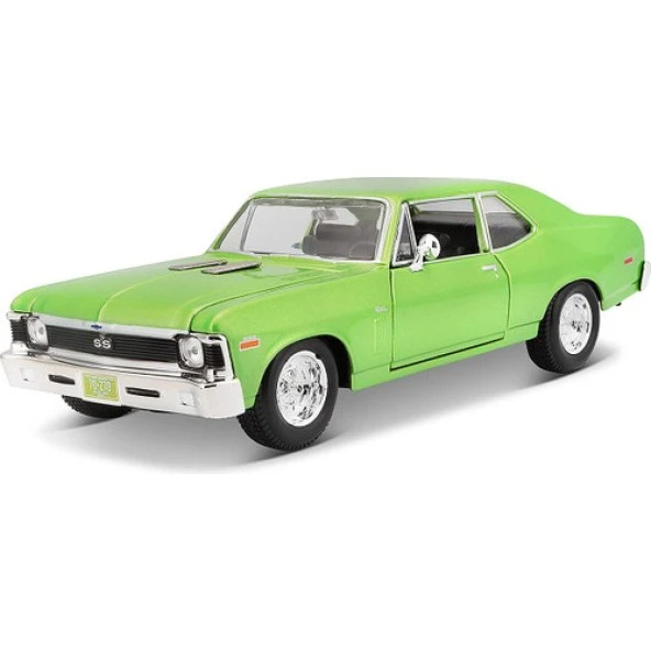 Maisto 1:24 1970 Model Chevrolet Nova Ss Yeşil Model Araba