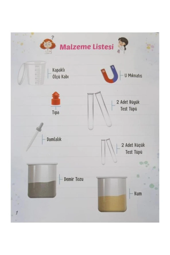 Kimya Deney Setim 1 Paket Eğitici Kimya Seti Okul Fen Bilimleri Deney Seti - 2