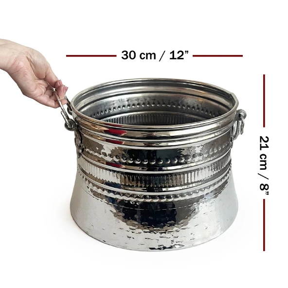 Shark Anatolia Bakır Köpük Kazanı 30 cm Nikel Kaplama - 4