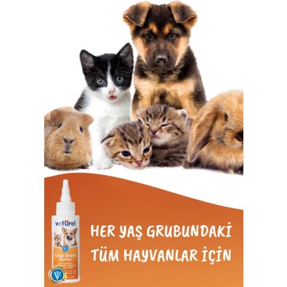 Vetürel Kedi Köpek Kulak bakım Spreyi 100 ml - 6