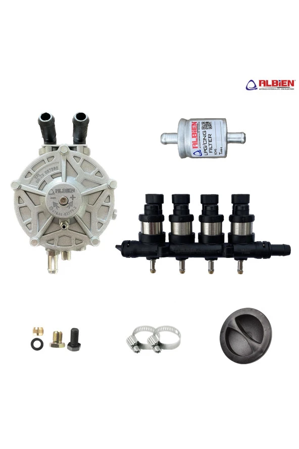 Atiker Uyumlu Sıralı Sistem Regülatör 140kw + Albien Ultra Lpg Enjektör 4 Silindir 2 ohm ürün görseli 1