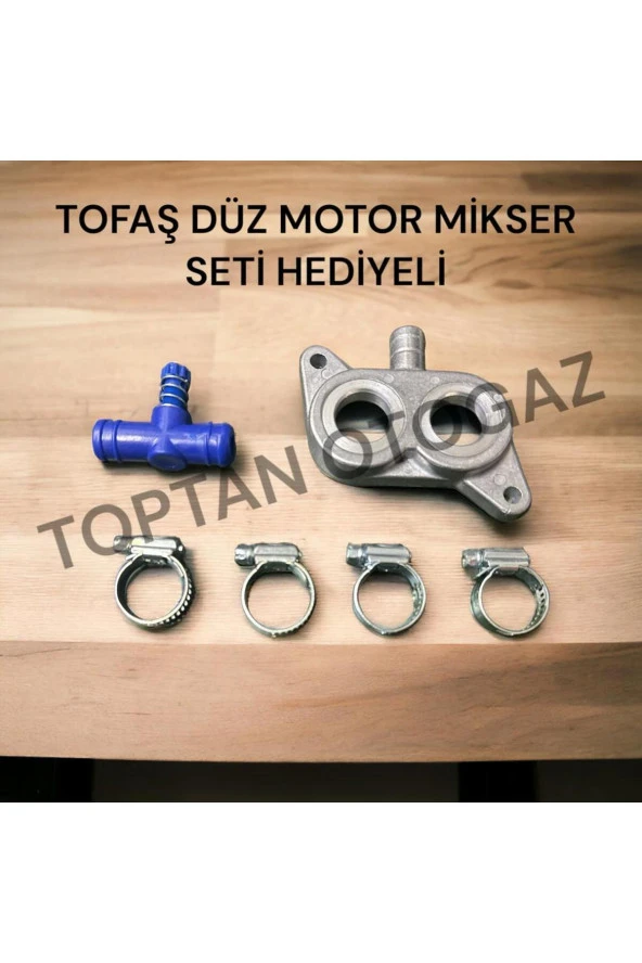 TOFAŞ DÜZ MOTOR MİKSER + AYAR VANASI KELEPÇE HEDİYELİ SET
