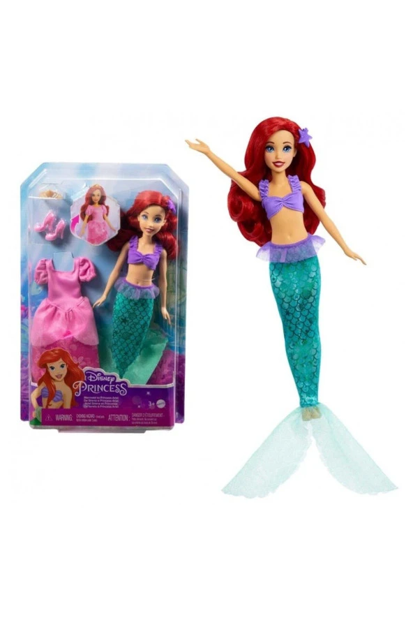 DİSNEY PRİNCESS Disney Prenses Deniz Kızına Dönüşebilen Ariel HMG49