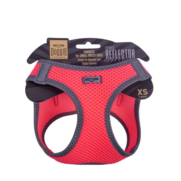 Doggie Havalı Dokuma Reflektör Serisi Köpek Göğüs Tasması Pembe 30-34 Cm XSmall