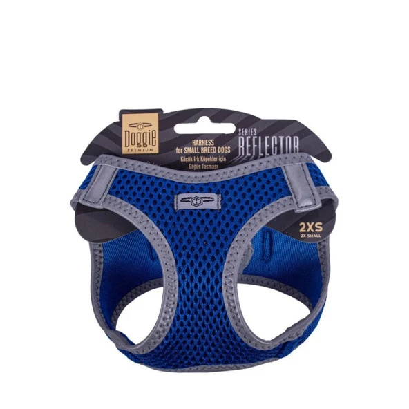 Doggie Havalı Dokuma Reflektör Serisi Köpek Göğüs Tasmasımavi 26-30 Cm 2Xsmall ürün görseli 1