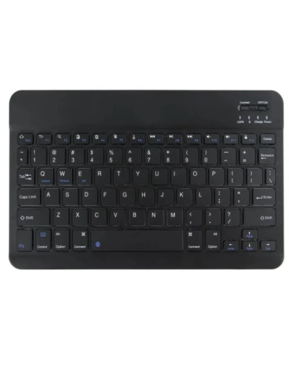 Samsung Galaxy Tab S9 FE+ Plus X610 12.4" Uyumlu Kablosuz Bluetooth Şarjlı Mini Klavye Mouse - Siyah - Resim 2