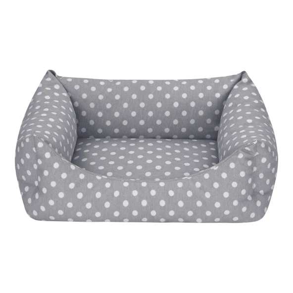 Pet Comfort Uniform Gri Puantiyeli Kedi ve Köpek Yatağı XS 50x40cm ürün görseli