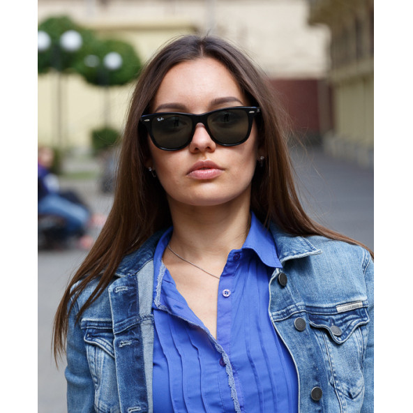 Ray-Ban Rb2140 901 50&22 150 3N Eğimli Wayfarer Modeli Siyah Güneş Gözlüğü - 4