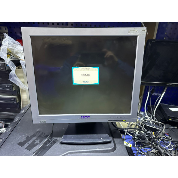 Aoc ESCORT 172S 17" Kare LCD VGA Monitör Siyah-Gri (Teşhir) 2.EL - 2