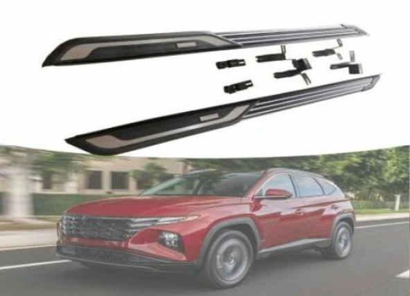 Hyundai tucson yan basamak koruma 2021+ oem tip çizgili model