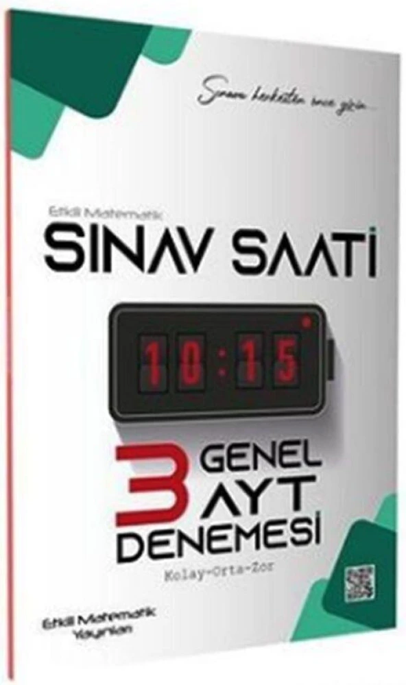 AYT Sınav Saati Genel Denemesi Etkili Matematik Yayınları