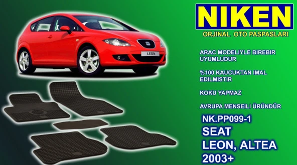 Seat Altea paspas kauçuk oem germany 2004+ Sonrası NİKEN