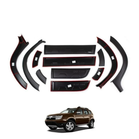 Dacia duster dodik ve kapı koruma çamurluk kaplama plastik 2010-2018 Arası modeller - 3